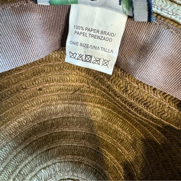 Sold Panama Jack Women's Sun Hat Straw Paper Braid Brown One Size Wide Brim - Picture 8 of 8